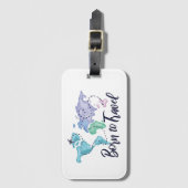 Geboren für Wasserfarben reisen Gepäckanhänger (Vorderseite Vertikal)