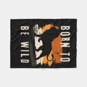 Geboren für Wildtier Fleecedecke (Vorderseite (Horizontal))