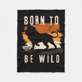 Geboren für Wildtier Fleecedecke (Vorderseite)