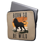 Geboren für Wildtier Laptopschutzhülle (Vorderseite Links)