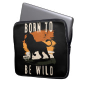 Geboren für Wildtier Laptopschutzhülle (Vorderseite Links)