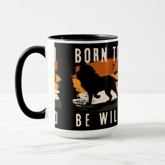 Geboren für Wildtier Tasse (Links)