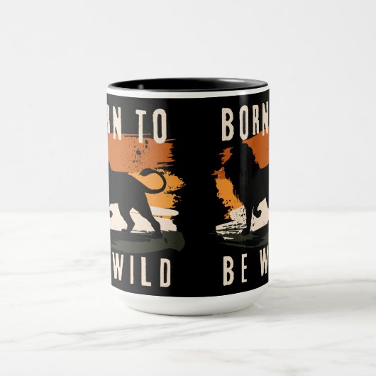Geboren für Wildtier Tasse (Zentrum)