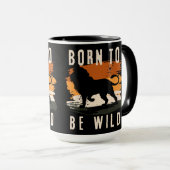 Geboren für Wildtier Tasse (VorderseiteRechts)