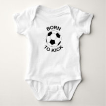 Geboren, Fußbalball-Baby-Shirtbodysuit zu treten