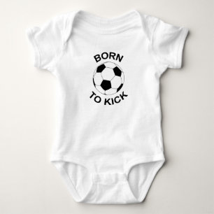 Geboren, Fußbalball-Baby-Shirtbodysuit zu treten Baby Strampler
