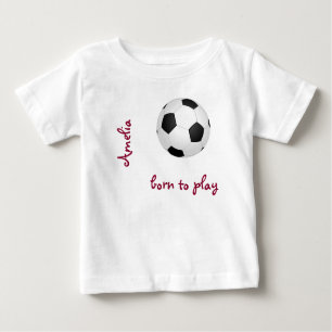 Geboren Fußball spielen Persönliche Bezeichnung Ni Baby T-shirt