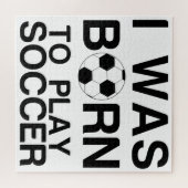 Geboren Fußball spielen Puzzle (Horizontal)
