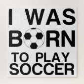 Geboren Fußball spielen Puzzle (Vertikal)