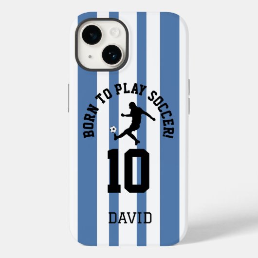 Geboren Fußball spielen | Sportteam Jersey Inspiri Case-Mate iPhone Hülle (Rückseite)