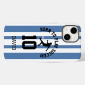 Geboren Fußball spielen | Sportteam Jersey Inspiri Case-Mate iPhone Hülle (Rückseite (Horizontal))