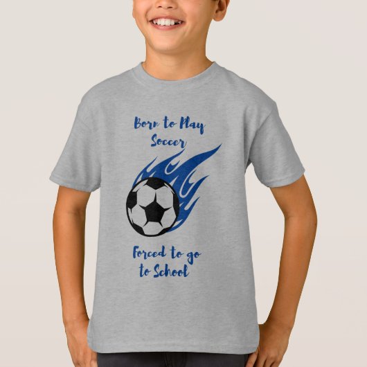 Geboren, Fußball zu T - Shirt in der Schule zu spi (Vorderseite)