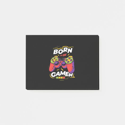 Geboren, Gamer zu sein Post-it Klebezettel (Vorderseite)