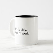 Geboren, gezwungen zu arbeiten Millennium-Generati Zweifarbige Tasse (Vorderseite Links)