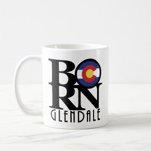 GEBOREN Glendale CO 11oz Kaffeetasse (Links)