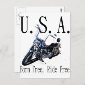 Geboren gratis, ohne Fahrten Postkarte (Vorne/Hinten)