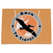 Geboren große Geschenktasche zu reisen Große Geschenktüte (Vorderseite)