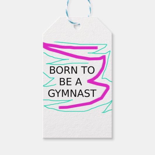 Geboren, Gymnast zu sein Geschenkanhänger (Vorderseite)