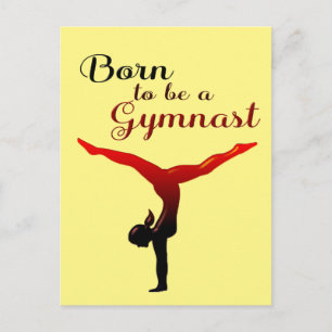 Geboren, Gymnast zu sein Postkarte