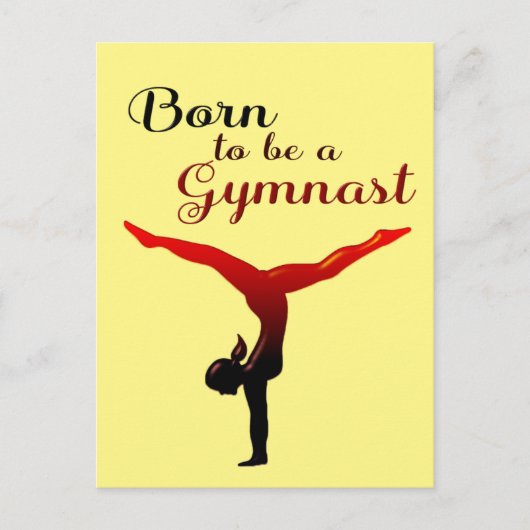 Geboren, Gymnast zu sein Postkarte (Vorderseite)