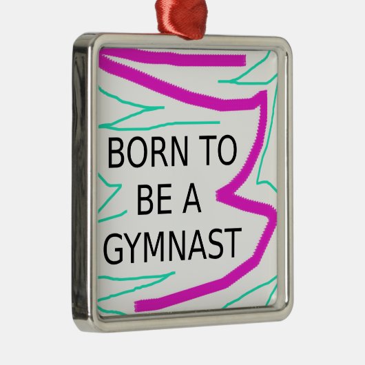 Geboren, Gymnast zu sein Silbernes Ornament (Rechts)