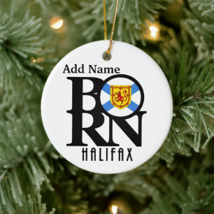 GEBOREN Halifax Nova Scotia Keramik Ornament