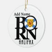 GEBOREN Halifax Nova Scotia Keramik Ornament (Links)