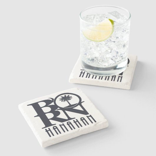 GEBOREN Hanahan SC Steinuntersetzer (Seitenansicht)