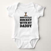 Geboren Hockey / Daddys Future Hockey Buddy spiele Baby Strampler (Vorderseite)