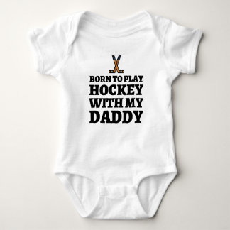 Geboren Hockey / Daddys Future Hockey Buddy spiele Baby Strampler