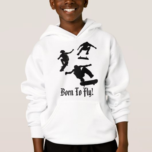 Geboren, - Hoodie des Kindes zu fliegen der (Vorderseite)