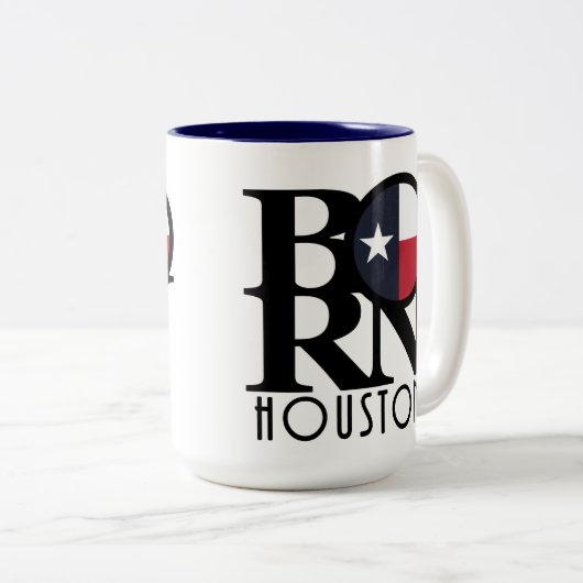 GEBOREN Houston 15oz Zweifarbige Tasse (VorderseiteRechts)