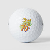 Geboren im 70er Cooles Old AgeFun Golfball (Vorderseite)