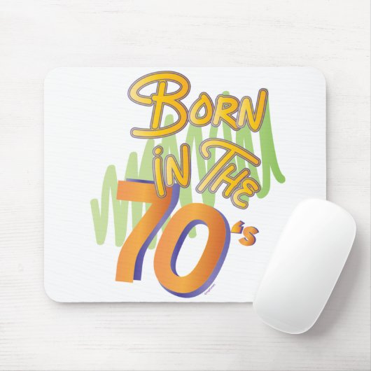 Geboren im 70er Cooles Old AgeFun Mousepad (Mit Mouse)
