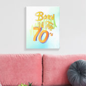 Geboren im 70er, Fun Cool Old Age Art Leinwand dru (Insitu (Wohnzimmer))