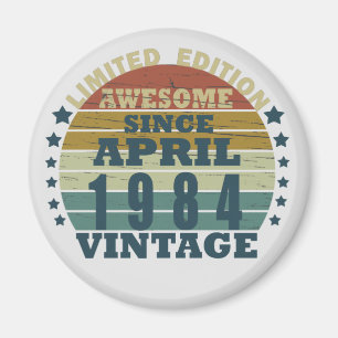 geboren im April 1984 Vintager Geburtstag Magnet