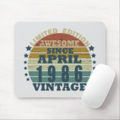 geboren im April 1986 Vintager Geburtstag Mousepad (Mit Mouse)