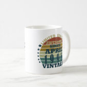 Geboren im April 1998 Vintager Geburtstag Kaffeetasse (VorderseiteRechts)