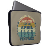 Geboren im April 1998 Vintager Geburtstag Laptopschutzhülle (Vorne Rechts)