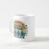 Geboren im April 1999 Vintager Geburtstag Kaffeetasse (Vorderseite Links)