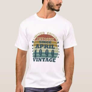 Geboren im April 1999 Vintager Geburtstag T-Shirt