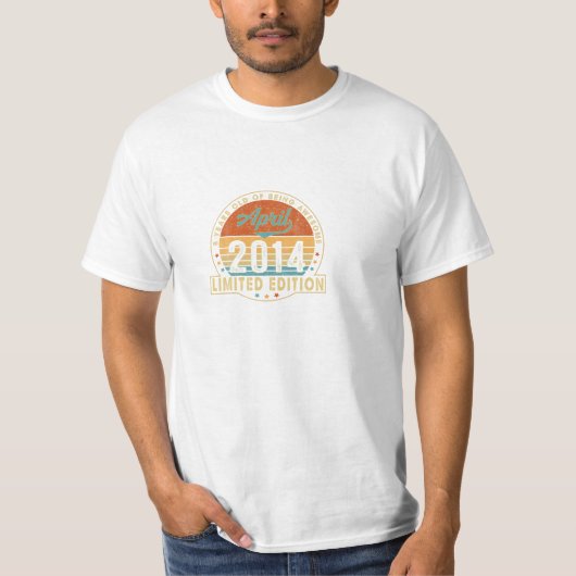 geboren im April 2014 T-Shirt (Vorderseite)