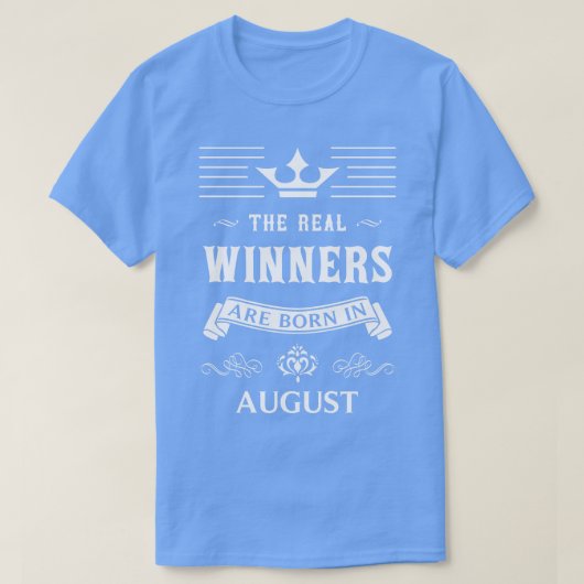Geboren im August T-Shirt (Design vorne)