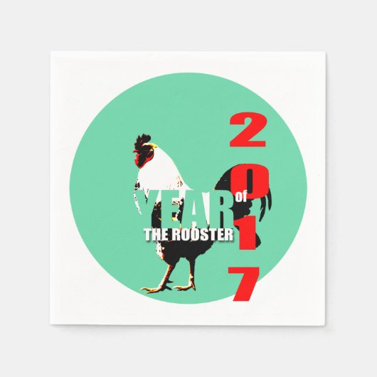 Geboren im chinesischen Roster-Jahr 2017 Geburtsta Serviette (Vorderseite)