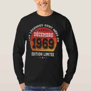 Geboren im Dezember 1969 53. Geburtstag 53 Jahre T-Shirt