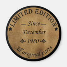 geboren im Dezember 1980 Vintager Geburtstag