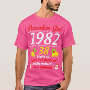 Geboren im Dezember Girl 1982 glücklich Geburtstag T-Shirt