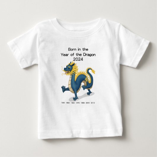 Geboren im Drachenjahr 2024 Baby T-shirt (Vorderseite)