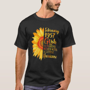 Geboren im Februar 1957 65. Geburtstag 65 Jahr T-Shirt