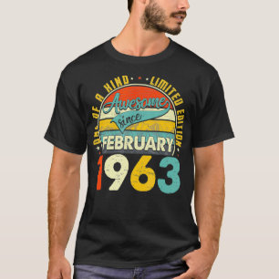 Geboren im Februar 1963 58. Geburtstagsgeschenk Re T-Shirt